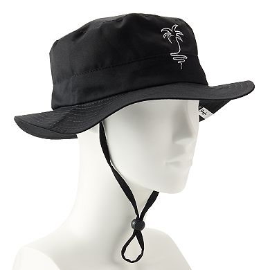 Women's SIJJL Tropical Beach Embroidered Black Sun Hat