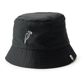 Women's SIJJL Parrot Embroidered Hitam Bucket Hat
