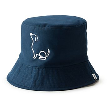 Women's SIJJL Puppy Embroidered Navy Bucket Hat
