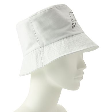 Women's SIJJL Sea Shells Embroidered Putih Bucket Hat
