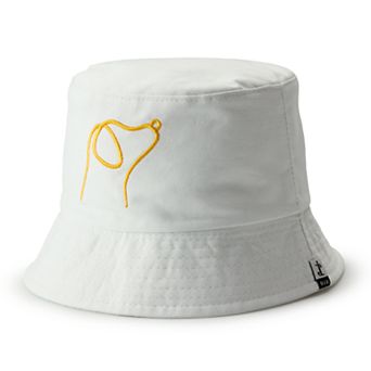 Women's SIJJL Puppy Embroidered Putih Bucket Hat