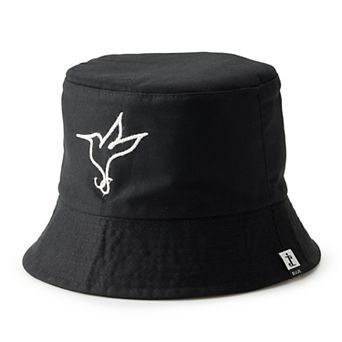 Women's SIJJL Humming Bird Embroidered Hitam Bucket Hat
