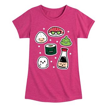 Girls 7-16 Happy Sushi Graphic Tee