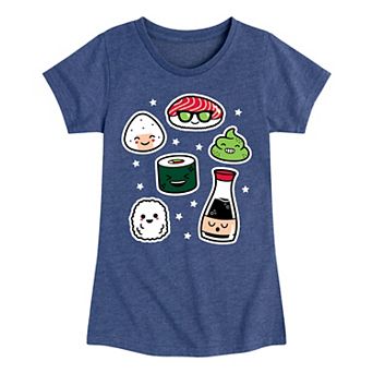 Girls 7-16 Happy Sushi Graphic Tee