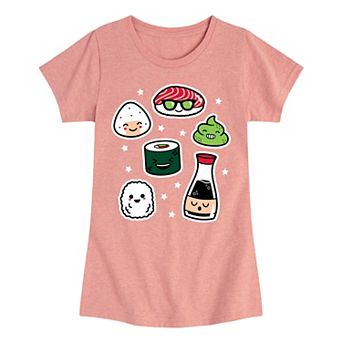 Girls 7-16 Happy Sushi Graphic Tee