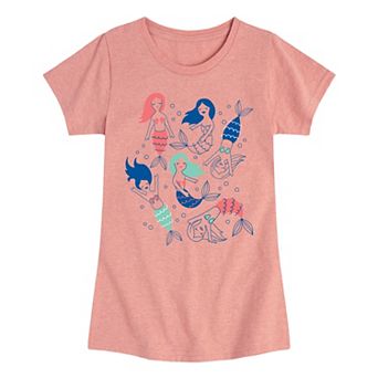 Girls 7-16 Mermaid Scatter Graphic Tee