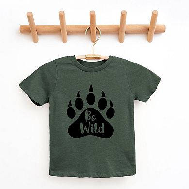 Be Wild Bear Paw Toddler Short Sleeve Graphic Tee