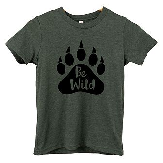 Be Wild Bear Paw Toddler Short Sleeve Graphic Tee