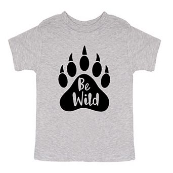 Be Wild Bear Paw Toddler Short Sleeve Graphic Tee