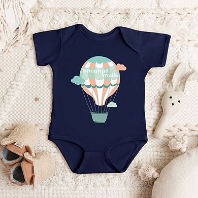 Adventure Awaits Clouds Baby Bodysuit