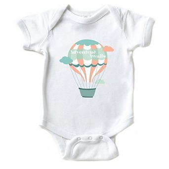 Adventure Awaits Clouds Baby Bodysuit
