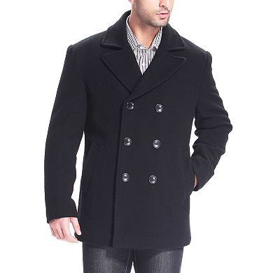 Men's Bgsd Mark Classic Wool Blend Pea Coat