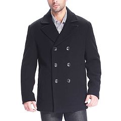 Mens Black Peacoats Kohl s