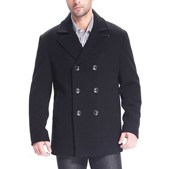 Men's Bgsd Mark Classic Wool Blend Pea Coat