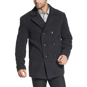 Men's Bgsd Mark Classic Wool Blend Pea Coat