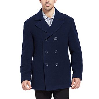 Men's Bgsd Mark Classic Wool Blend Pea Coat