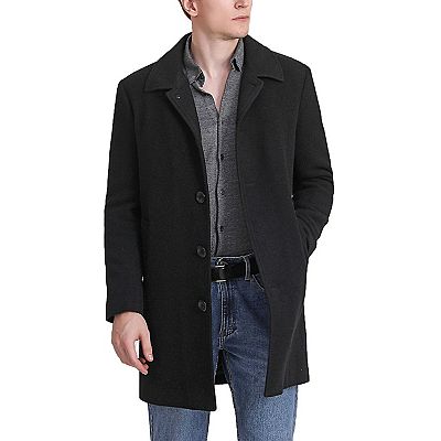 BGSD Men Baker Wool Blend Walker Coat Black