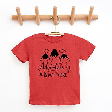 Adventure Is Out There Mountain Trail Toddler Short Sleeve Graphic Tee