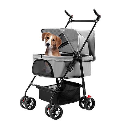 4 wheel Pet Stroller Foldable And Travel friendly