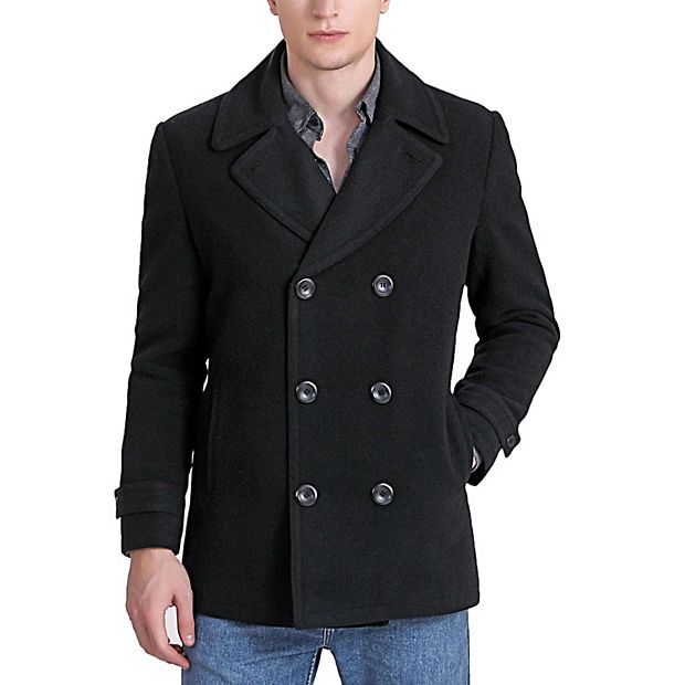 Men s Landing Leathers Wool Blend Pea Coat