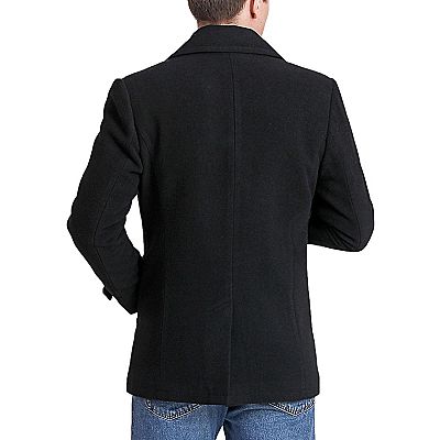 Men s Landing Leathers Wool Blend Pea Coat