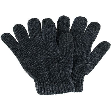 CTM Women's Chenille Winter Gloves