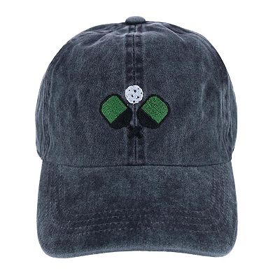 David & Young Women's Embroidered Pickleball Washed Baseball Cap