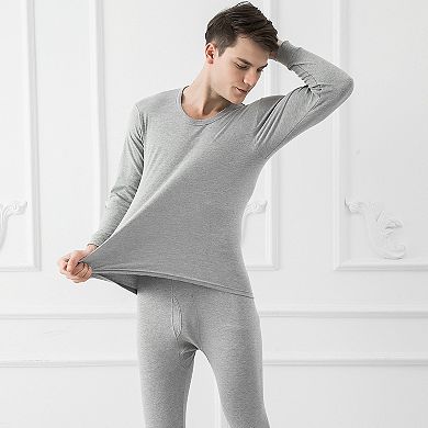 Men's, Thermal Underwear Set For Winter Sports Johns Long Sleeve Top And Pants