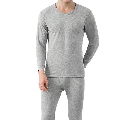 Men s Thermal Underwear Set For Winter Sports Johns Long Sleeve Top And Pants