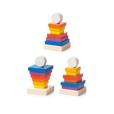Wise Elk/cubika Wooden Toy - Stacking Tower Ld-14