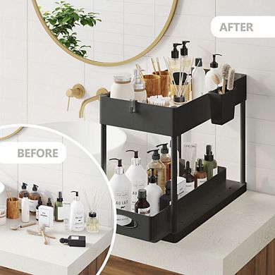 2-Piece 2 Tier Under Sink Organizer