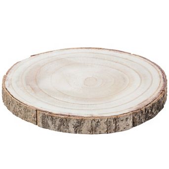 Barky Natural Wood Slabs Rustic Ornament Slice Tray Table Charger - Approximately 10 Inch Dia