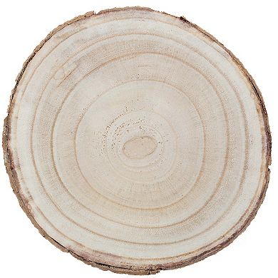 Barky Natural Wood Slabs Rustic Ornament Slice Tray Table Charger - Approximately 10 Inch Dia