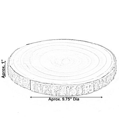 Barky Natural Wood Slabs Rustic Ornament Slice Tray Table Charger - Approximately 10 Inch Dia