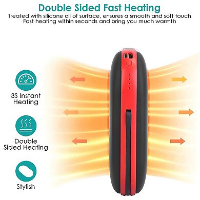 8000mah 2-in-1 Electric Hand Warmer With Power Bank 3 Heating Levels