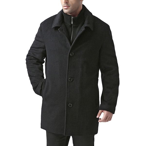 Men's Bgsd John Wool Blend Car Coat With Bib