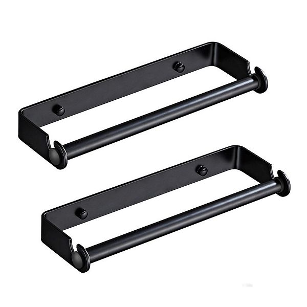 Black, Aluminum Wall Mounted Paper Towel Holder Set Of 2