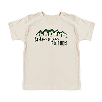 Adventure Is Out There Mountains Toddler Short Sleeve Graphic Tee
