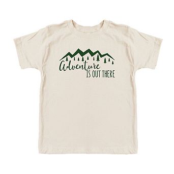 Adventure Is Out There Mountains Toddler Short Sleeve Graphic Tee
