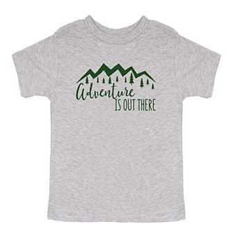 Adventure Is Out There Mountains Toddler Short Sleeve Graphic Tee