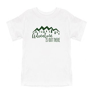 Adventure Is Out There Mountains Toddler Short Sleeve Graphic Tee