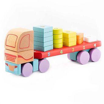 Wise Elk/cubika Wooden Toy - Truck With Bricks Lm-13