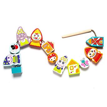 Wise Elk/cubika Wooden Lacing Toy - Happy Dwarves