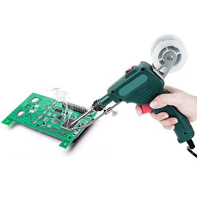 Green, 5-in-1 Soldering Iron Gun Kit Automatic Hand-held 60w Soldering Feed Welding Tool