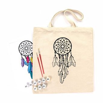 Eco-friendly Cotton Ecobag Coloring Kit Dream Catcher (220 Gsm, 38x42 Cm), Rosatalent