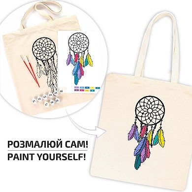 Eco-friendly Cotton Ecobag Coloring Kit Dream Catcher (220 Gsm, 38x42 Cm), Rosatalent