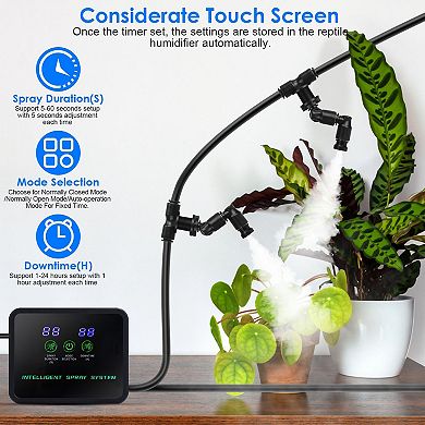 Smart Reptile Humidifier With Touch Screen & 360° Mist