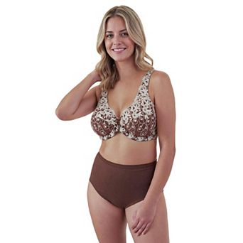 Amoureuse Women's Plus Size Embroidered Front-Close Underwire Bra