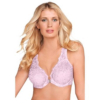 Amoureuse Women's Plus Size Embroidered Front-Close Underwire Bra