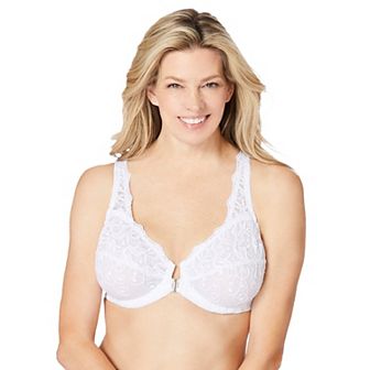 Amoureuse Women's Plus Size Embroidered Front-Close Underwire Bra